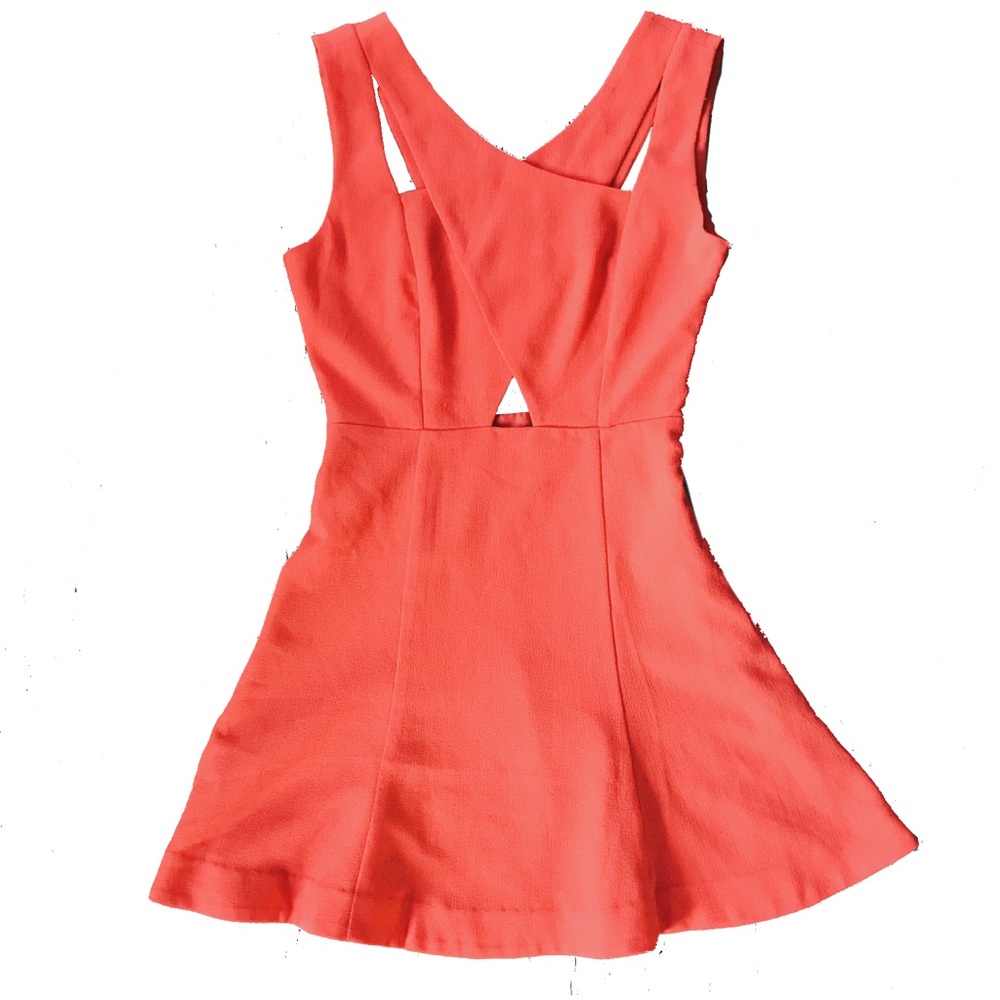 J.O.A Bloomingdales Coral Cutout Dress Small
